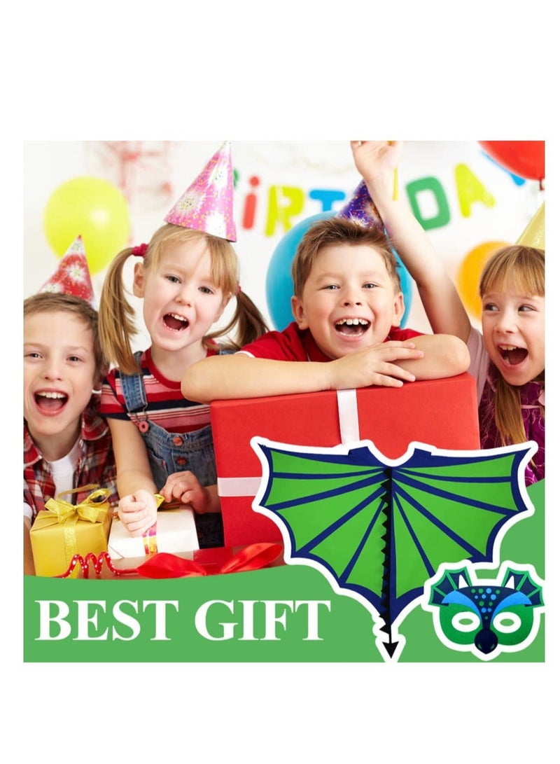 Dinosaur Cape for Kids, Dinosaur Wings Costume, with Dinosaur Mask, Kids Dragon Cape, for Kids Dress Up for Boys Cosplay, Themed Party and Fancy Dress, for 4-9 Years - Image 4