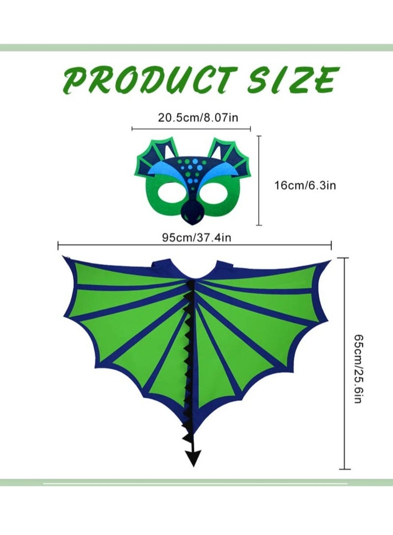 Dinosaur Cape for Kids, Dinosaur Wings Costume, with Dinosaur Mask, Kids Dragon Cape, for Kids Dress Up for Boys Cosplay, Themed Party and Fancy Dress, for 4-9 Years - Image 5