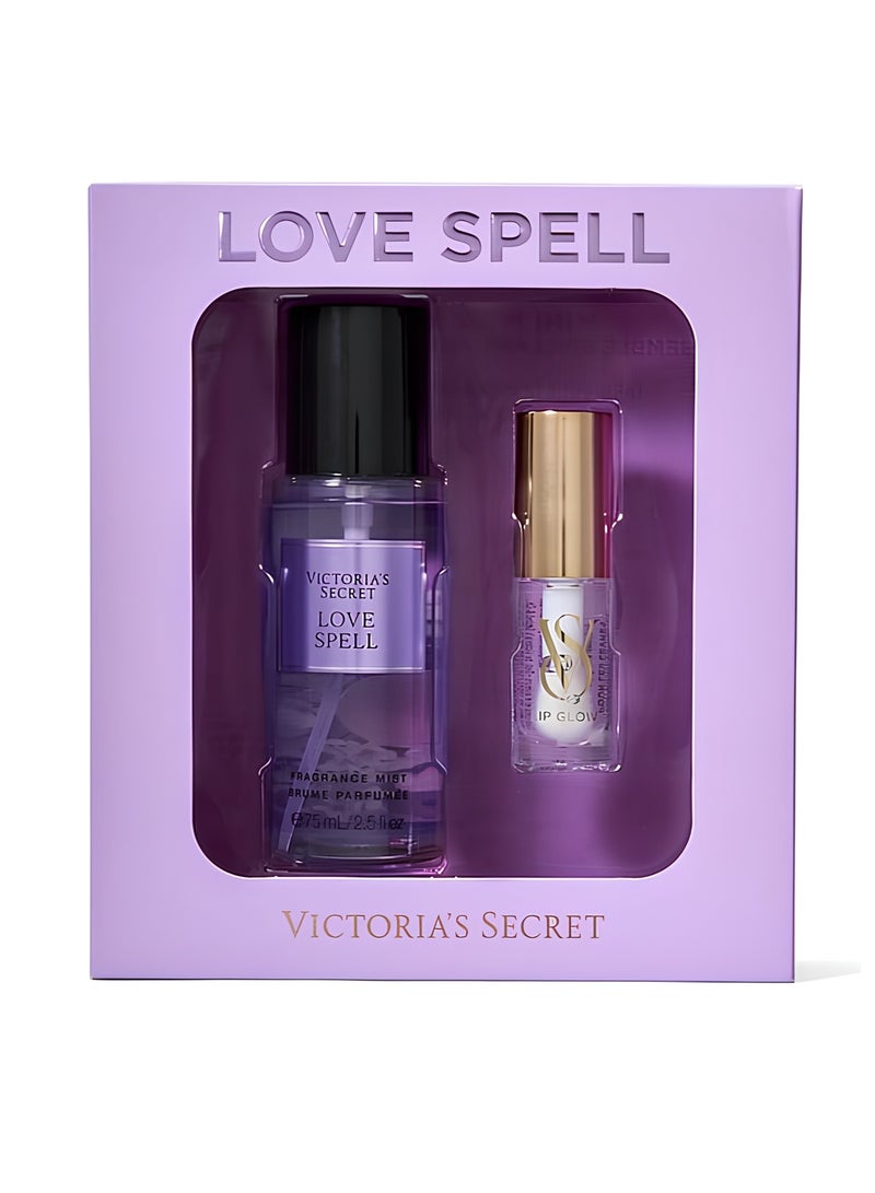 Victoria's Secret "Love Spell" Gift Set consisting of (75ml Body Mist + 3.2g Lip Glow) - Image 1