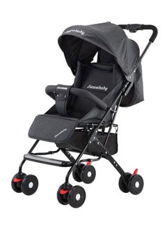 TRAMPOLINEPRO Ultra Light Weight Easy Fold And Smooth Wheels Portable Baby Stroller Black  - Image 1
