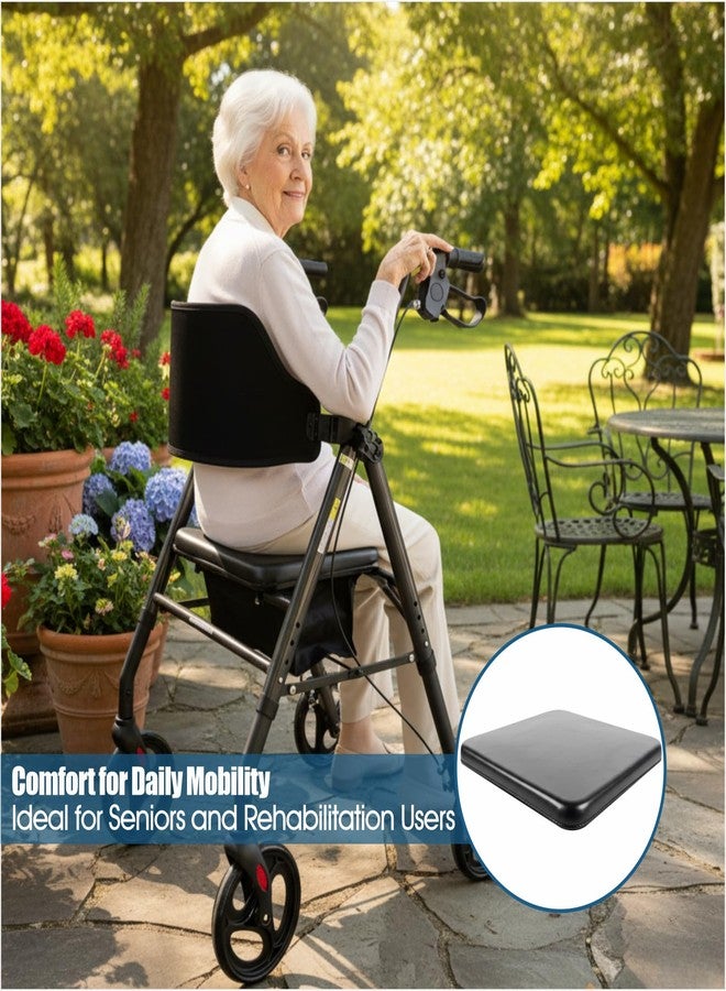 MUROCEA Universal Rollator Seat Cushion Replacement, Walker Seat Pad with 7.3in Mounting Holes, High-Density Foam and Leather Surface, Includes M6×25mm Screws & Hardware - Image 5