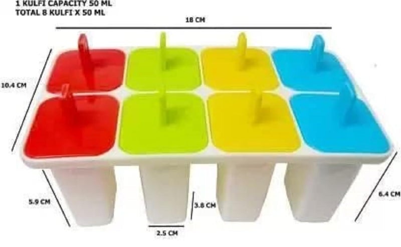 PUTHAK Home Made Ice Candy Tray, Kulfi Maker Mould, Ice Cube Tray, Ice Cream Mould, Gola Maker, Food Grade Plastic, Freezer Safe, BPA Free Mould for Children Return Gift - Image 5