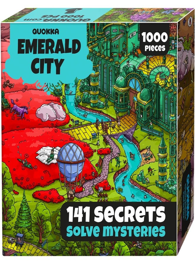 QUOKKA 1000 Piece Jigsaw Puzzle for Adults Emerald Kingdom – Puzzles for Adults 1000 Pieces Premium Box Packaging - Extra Fun Hidden Secrets & Audio Story – Perfect Relaxation Creativity Gift - Image 1