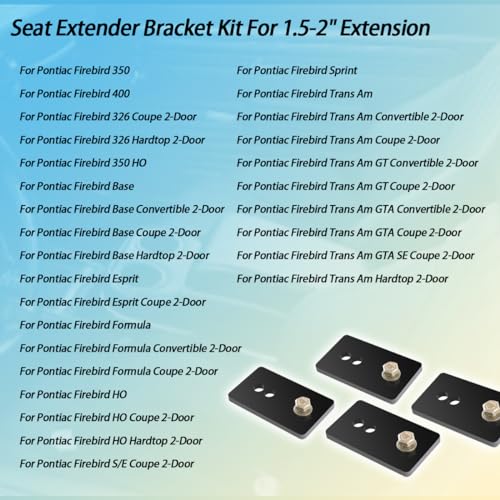 Ciuouient Seat Relocation Brackets/Seat Relocation Brackets Kit Compatible with 1967-2002 Camaro, Firebird.Seat Relocation Bracket Kits fit for 1.5 Inch-2 Inch Extension Capability(Set of 4 Universal) - Image 3