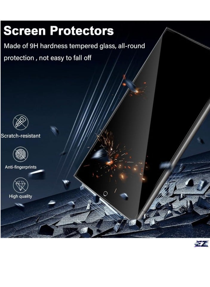 ELTRAZONE Full Screen Privacy Screen Protector for Samsung Galaxy S24 Plus – 2-Pack Tempered Glass, Anti-Spy, 9H Hardness, Includes 2 Camera Lens Protectors, Scratch-Resistant, Bubble-Free Privacy Protection - Image 2
