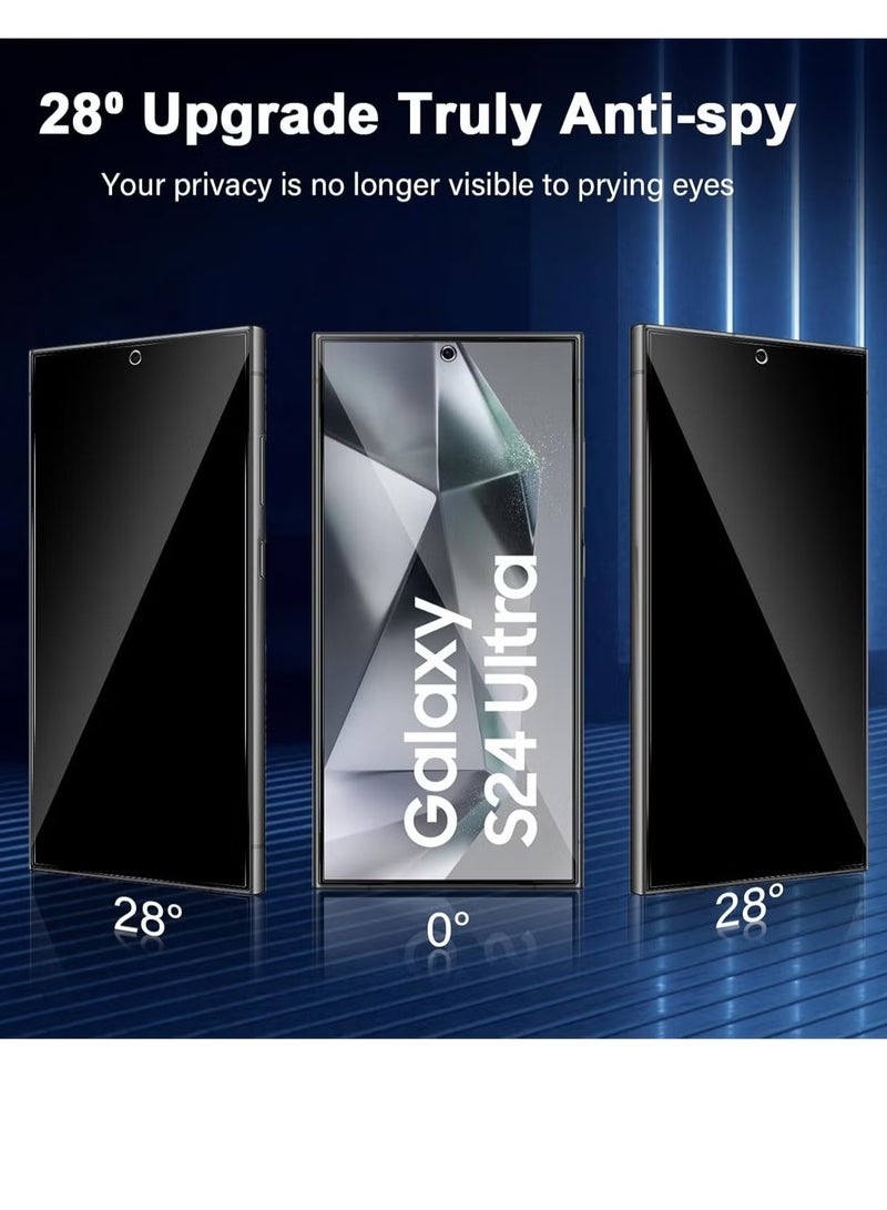 ELTRAZONE Full Screen Privacy Screen Protector for Samsung Galaxy S24 Plus – 2-Pack Tempered Glass, Anti-Spy, 9H Hardness, Includes 2 Camera Lens Protectors, Scratch-Resistant, Bubble-Free Privacy Protection - Image 3