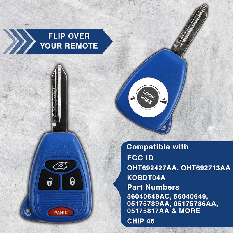 KeylessOption Keyless Entry Remote Control Car Key Fob Replacement - Image 4