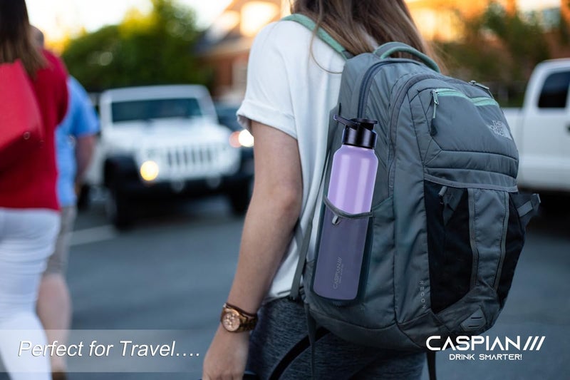 CASPIAN /// Hike Stainless Steel Sipper Water Bottle (Light Purple, 1 Litre, Set of 1)| Leak Proof Thunder for Fridge Home Office Travel School Kids Boys Girls Adults Sports Gym Yoga - Image 4