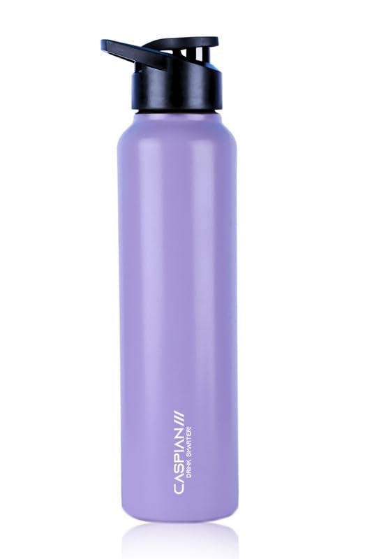 CASPIAN /// Hike Stainless Steel Sipper Water Bottle (Light Purple, 1 Litre, Set of 1)| Leak Proof Thunder for Fridge Home Office Travel School Kids Boys Girls Adults Sports Gym Yoga - Image 2