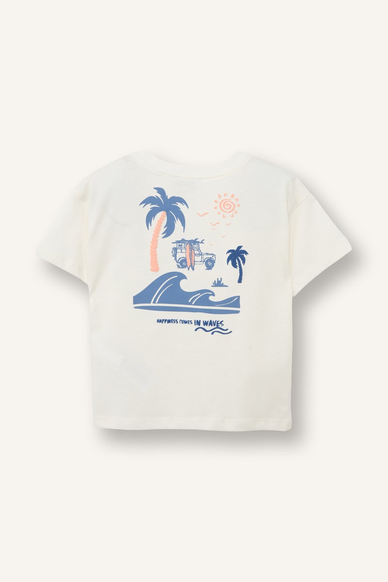 DeFacto White BabyBoy Baby Boy Oversize Fit Short Sleeve T-Shirt Casual - Image 5