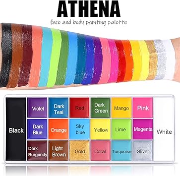 UCANBE Face Body Paint Set Athena Painting Palette 10 Professional Artist Brushes Large Deep PanIdeal for Halloween Cosplay Party SFX Arty Stage Makeup NonToxic Facepaints for Adults and Kids - Image 4