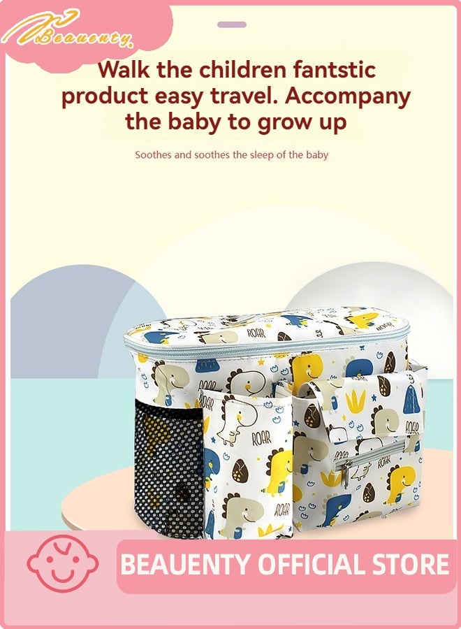 بيوينتي حقيبة الحفاضات ، متعددة الوظائف الكبيرة القدرة عربة معلقة حقيبة - أمي حقيبة الظهر للطفل الأساسيات ، منظم تخزين السفر - Image 5