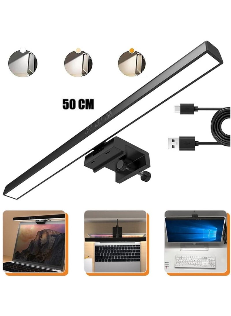 Generic Computer Monitor Lamp, USB Screen Light Bar, Eye Protection no Screen Glare LED Display Light, 3 Color Temperatures & Dimmable, Touch Control, for Office/Reading/Games(50cm)  - Image 1