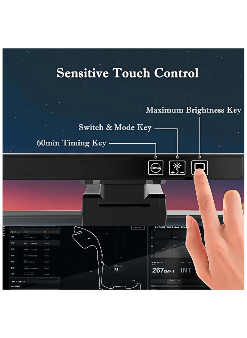 Generic Computer Monitor Lamp, USB Screen Light Bar, Eye Protection no Screen Glare LED Display Light, 3 Color Temperatures & Dimmable, Touch Control, for Office/Reading/Games(50cm)  - Image 3