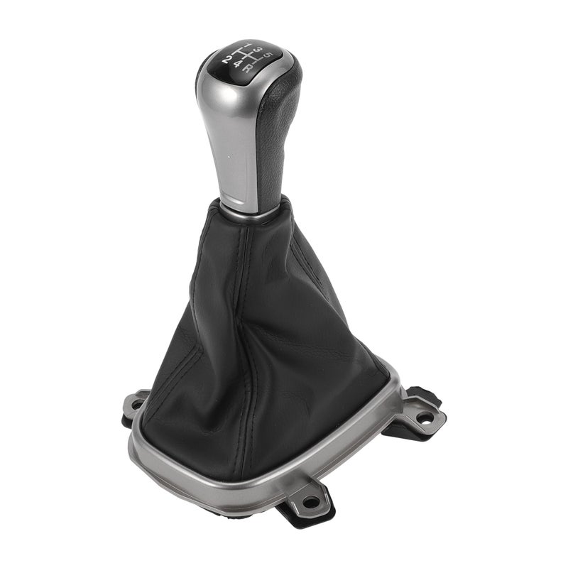 INFINAUTO 5 Speed Manual Gear Shifter Knob with Cover Front Gearbox Stick Shifter Lever Knob No77299TA0A01ZA for Honda Accord 20082012 Plastic Black 1 Pc - Image 2