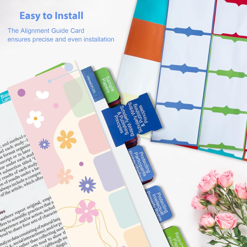 Ubenic Index Tabs for The APA Publication Manual 7th Edition, Book Tabs of The American Psychological Association (Book not Included), 82 Printed Tabs for Every Chapter, Laminated & Color-Coded - Image 4