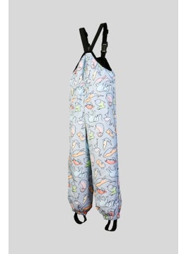 Belkızın Atölyesi Girls' Underwater Patterned Suspender Thermal Overalls  - Image 2