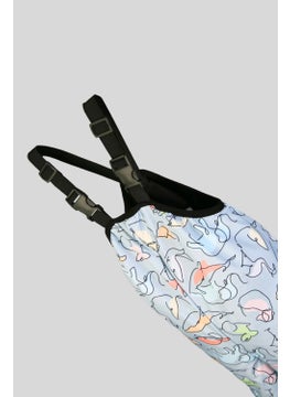 Belkızın Atölyesi Girls' Underwater Patterned Suspender Thermal Overalls  - Image 3