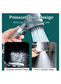 ABJ Shower Head with Handheld, Shower Heads High Pressure, High Flow Even with Low Water Pressure Held Showerhead Set, Filtered Showerhead with hose 60", Bracket, Rubber Washers, and with three Filters  - Image 5