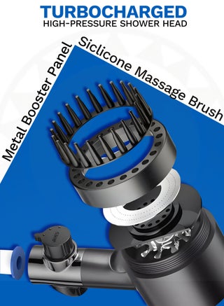 Shower Head with Handheld, Shower Heads High Pressure, High Flow Even with Low Water Pressure Held Showerhead Set, Filtered Showerhead with hose 60", Bracket, Rubber Washers, and with three Filters - view 2