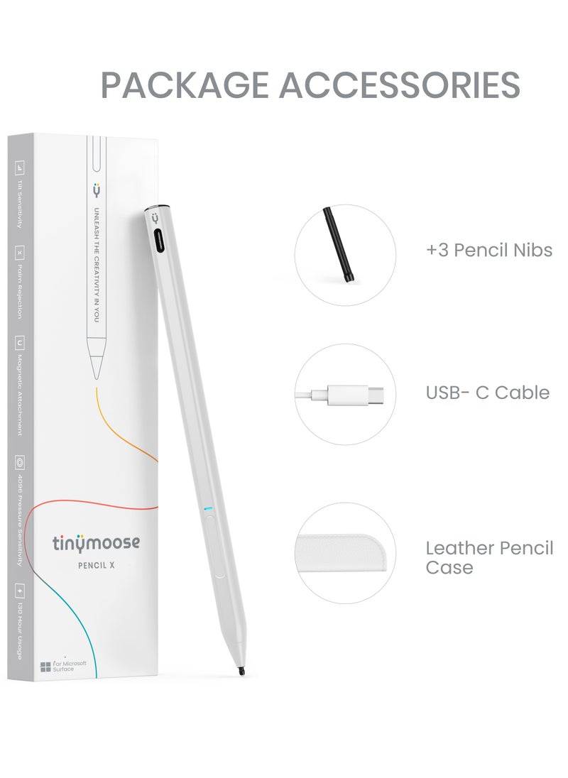 TinyMoose - Active Digital Stylus Pen for Microsoft Surface Pro/Book/Laptop/Go - With Precise Pressure Sensitivity, Palm Rejection & Tilt Sensitivty - Image 1