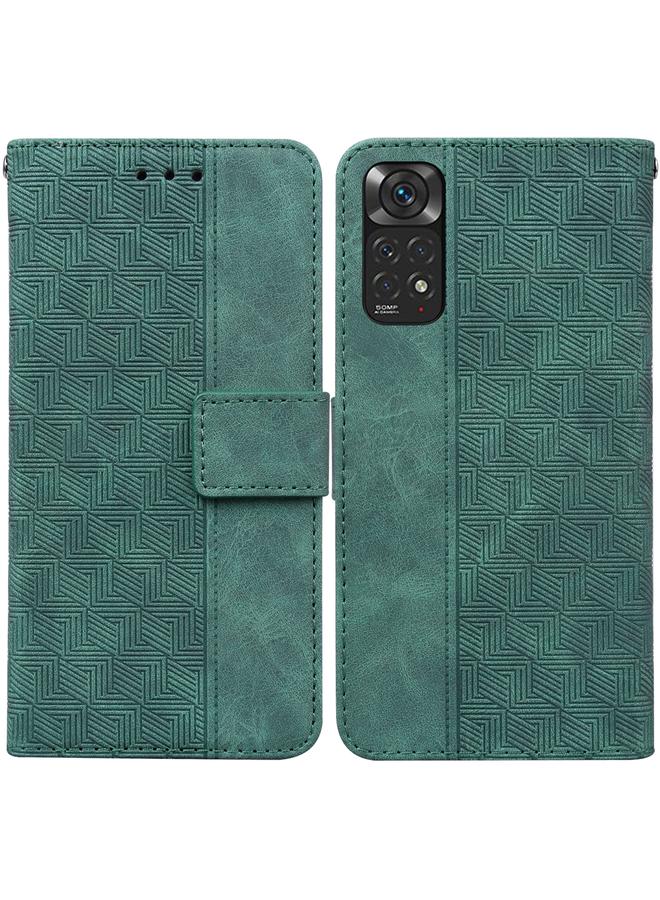 The Bros Case For Xiaomi Redmi Note 11 / Note 11S Geometric Embossed Leather Phone Case