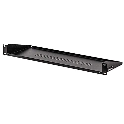 NavePoint Rack Mount Keyboard Shelf Shelves 19 Inch 1U Black 6 Inches (150mm) deep - Black - Image 5