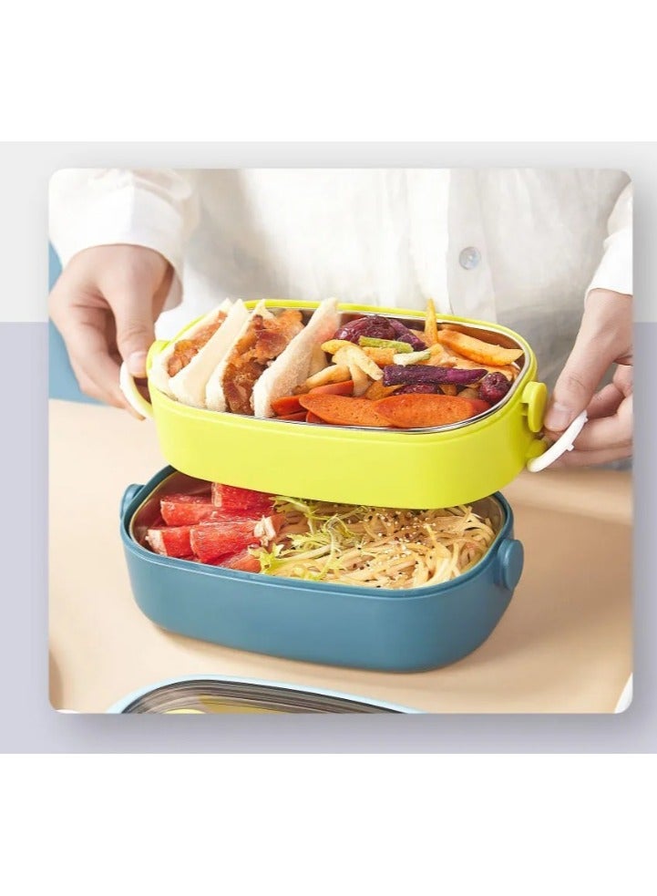 HOMIO Multifunction Lunch Box with Divider – Hot Water Warming Feature, Spoon & Fork, Silicone Seal | Leakproof & BPA-Free | Ideal for Kids, Adults, and Office Use  - Image 3