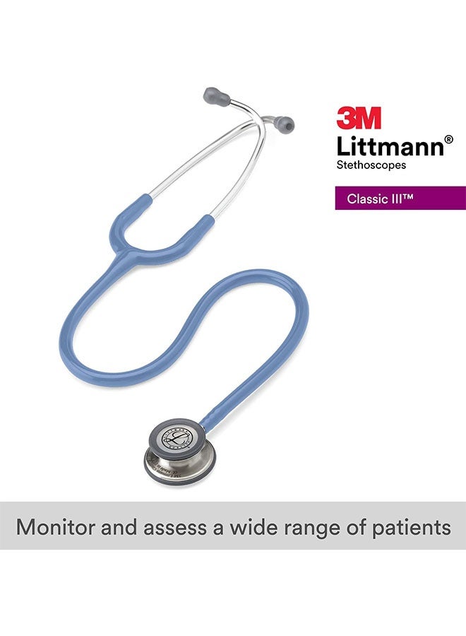ثري أم ليتمان 3M Littmann Classic III سماعة الطبيب، Ceil Blue Tube، 27 بوصة، 5630.  - Image 2