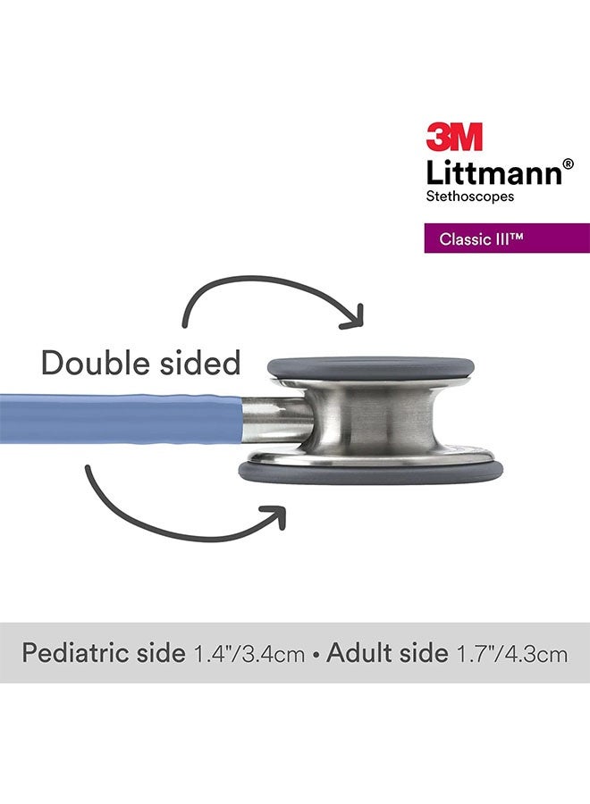 ثري أم ليتمان 3M Littmann Classic III سماعة الطبيب، Ceil Blue Tube، 27 بوصة، 5630.  - Image 4