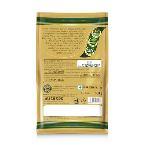 Goodricke SuperCup Gold - 500gm | Darjeeling & Assam Tea | Milk Tea with Rich Taste and Irresistible Aroma | Flavour of Darjeeling | Natural Loose Leaves CTC Chai - Image 2