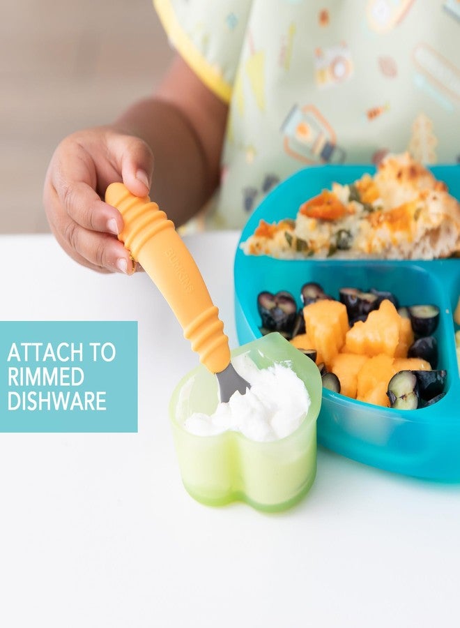 Bumkins Baby Silicone Little Dippers, Attaches to Bowls, Dishes and Plates, Sauce Cup, Holds Condiments, Dip, Puree, Toppings, Baby Led Weaning, Essential Feeding Supplies, Babies 6 Months Up, Blue - Image 3