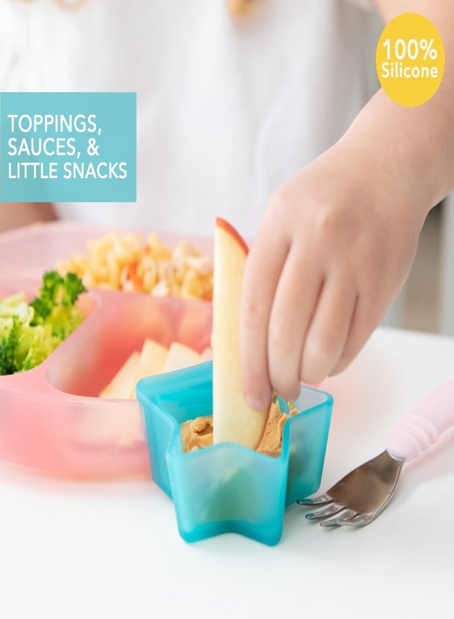 Bumkins Baby Silicone Little Dippers, Attaches to Bowls, Dishes and Plates, Sauce Cup, Holds Condiments, Dip, Puree, Toppings, Baby Led Weaning, Essential Feeding Supplies, Babies 6 Months Up, Blue - Image 2