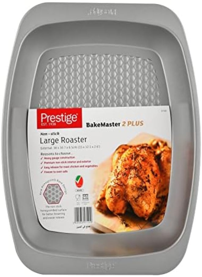 AKDC Prestige Non Stick Large Roaster, Grey  - Image 5