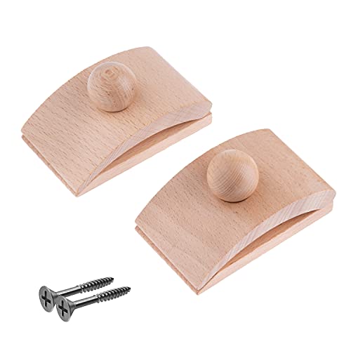 Precision Quilting Tools Classy Clamps Wooden Quilt Wall Hangers - 2 Large Clips (Light) and Screws for Tapestry and Wall Hangings - Quilt Rack - Image 1