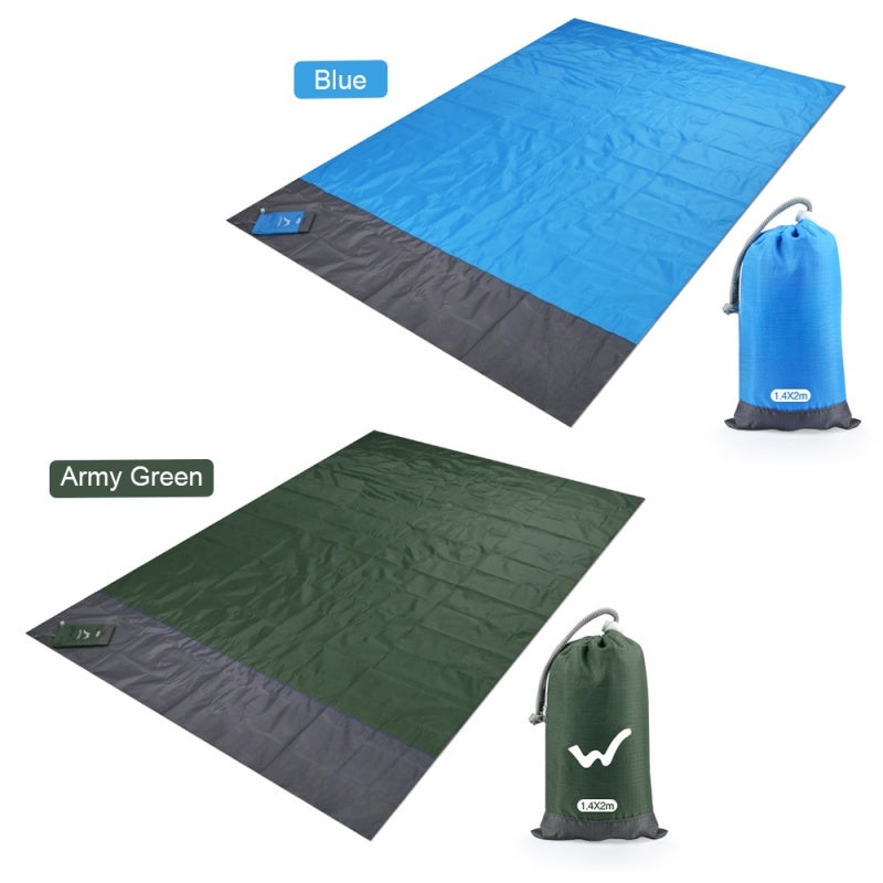 Wellhouse Multifunctional Blanket 140*200cm Rip-Stop Polyester With Water-Resistant Tpu Coating - Super Light Compact With Storage Sack Sun Shade For Outdoor Camping Picnic Beach Family Gathering - Image 2
