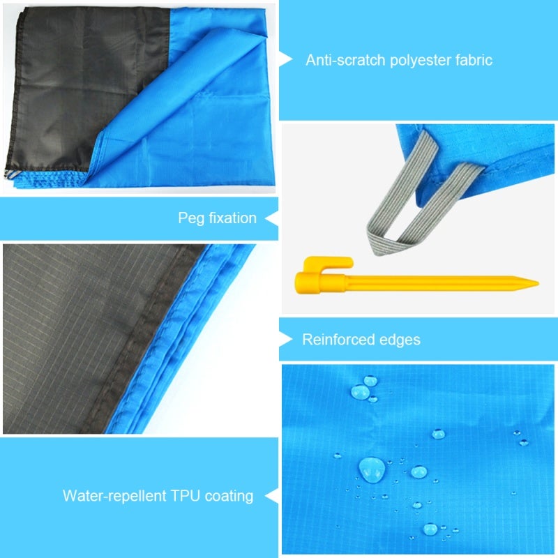 Wellhouse Multifunctional Blanket 140*200cm Rip-Stop Polyester With Water-Resistant Tpu Coating - Super Light Compact With Storage Sack Sun Shade For Outdoor Camping Picnic Beach Family Gathering - Image 3
