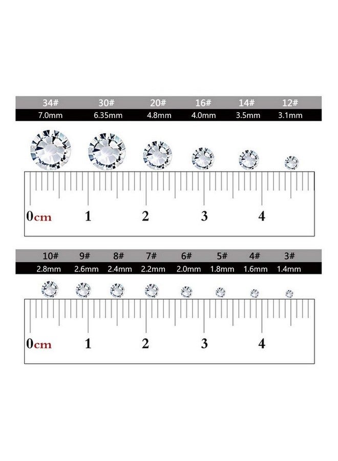 ONWON 1440 Ss20 / 4.8Mm Clear Crystal Flat Back Brilliant Round Rhinestones Glass Stones Glitter Gems Transparent Faux Diamond (Clear) - Image 3