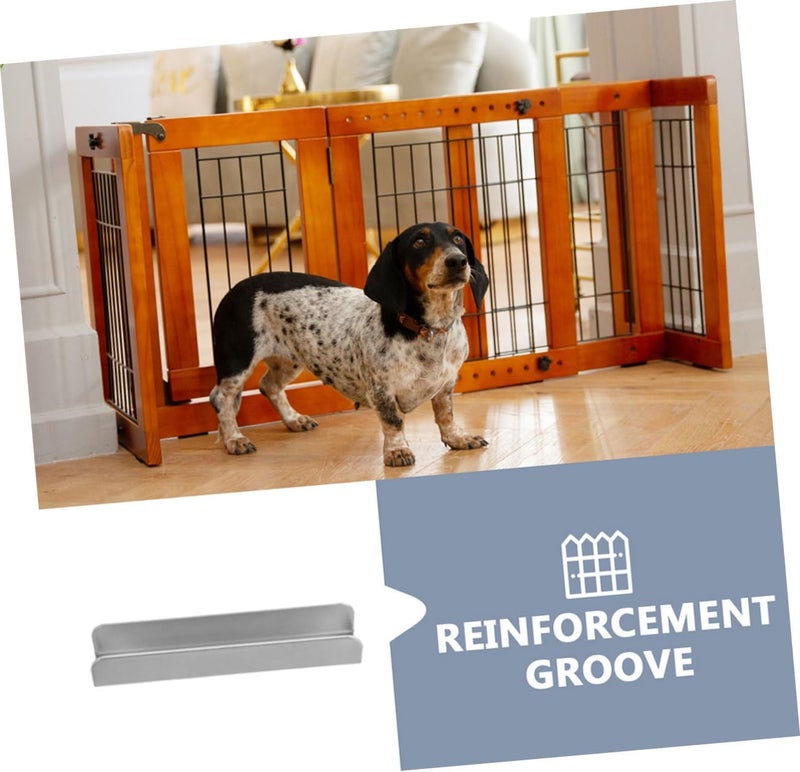 U Shape Fence Reinforcement Groove for Pet Gate Fittings for Indoor Stairs Doorways Safe Barrier for Dogs - Image 5