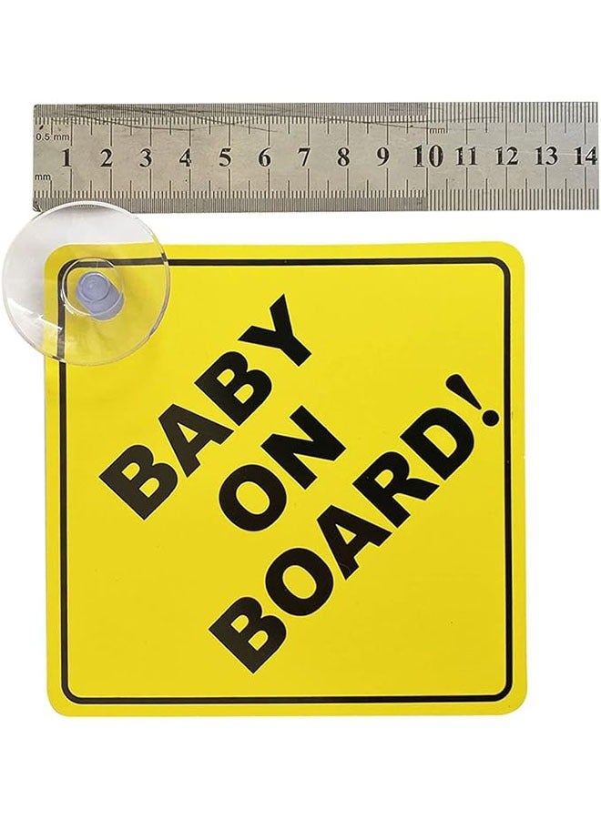 تودي جي هو Baby on Board Sticker for Cars 2PCS , Baby On Board Warning Signs with Suction Cups , Durable and Strong Without Residue - Image 3