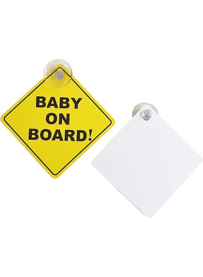 تودي جي هو Baby on Board Sticker for Cars 2PCS , Baby On Board Warning Signs with Suction Cups , Durable and Strong Without Residue - Image 5
