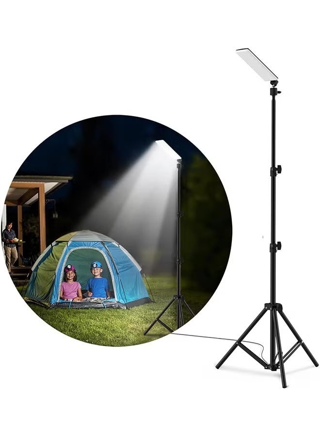 NoorTech LED Camping Light with Telescopic Tripod, Portable Outdoor Lamp Powered by USB - Multi-Use Lighting for Garden, Patio, Camp, Tent, Fishing & Emergency Car Repair - Image 1