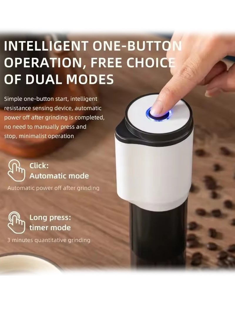 Handheld Coffee Machine – One-Touch Portable Coffee Maker with Fast Grinding, Ceramic Burr, Type-C Rechargeable, Magnetic Detachable Design, Heat-Free Grinding – Perfect for Travel, Office, Home & Coffee Lovers  - Image 4