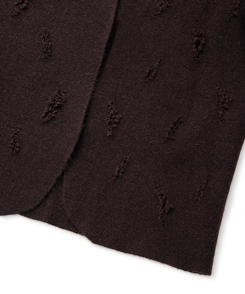 ابيكول Distressed Knit Jacket