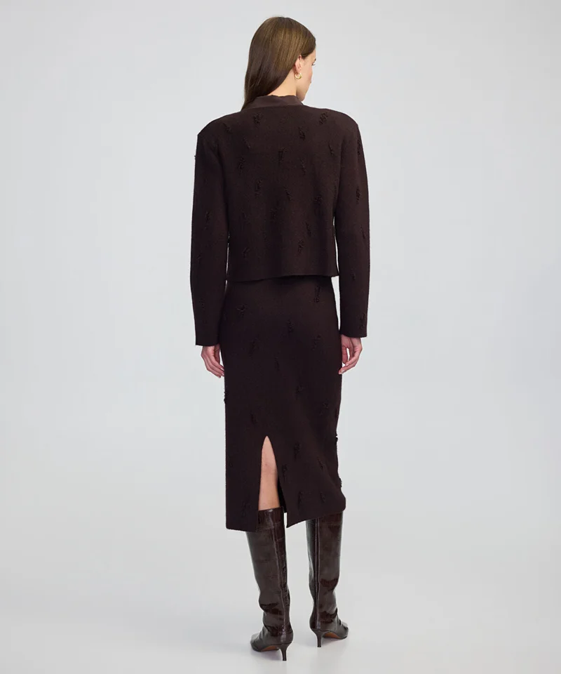 ابيكول Distressed Knit Jacket