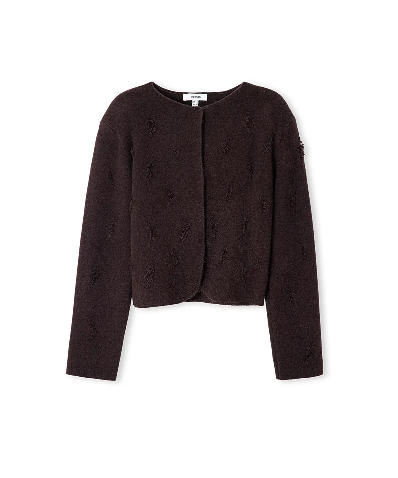 ابيكول Distressed Knit Jacket