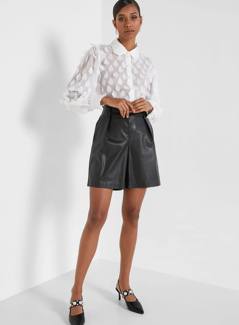 sister jane Button Detail Embellished Shirt