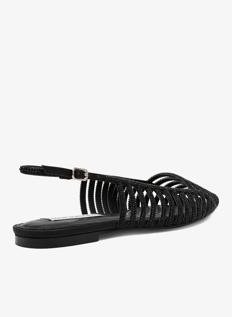STEVE MADDEN Steve madden lullaby women's black flat sandals shoes