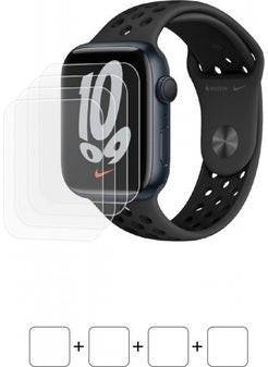 Wrapsol Apple Watch 45MM Nike Series 7 Smartwatch Screen Protector Shock Absorbing Polyurethane Film  - Image 1