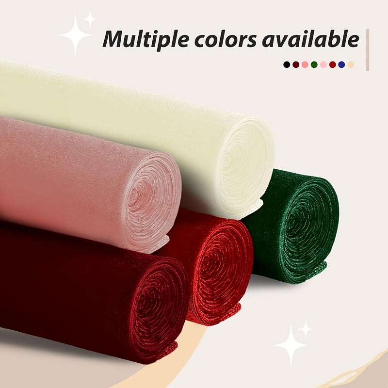 Navy Stretch Velvet Fabric 1 Yard Soft Sewing Material for Clothes Crafts Machine Washable 59 Inch - Image 1